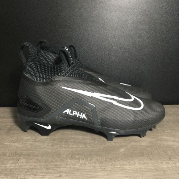 Nike Alpha Menace Elite 3 Flyknit Football Cleats CT6648-010 Black Men's Size 8 - Picture 1 of 7